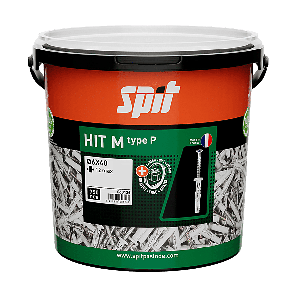 Cheville nylon à frapper HIT M collerette plate photo du produit visuel_1 2XL