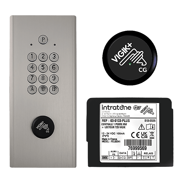 Clavier à code Haussmann et lecteur de proximité Vigik+ photo du produit visuel_1 2XL