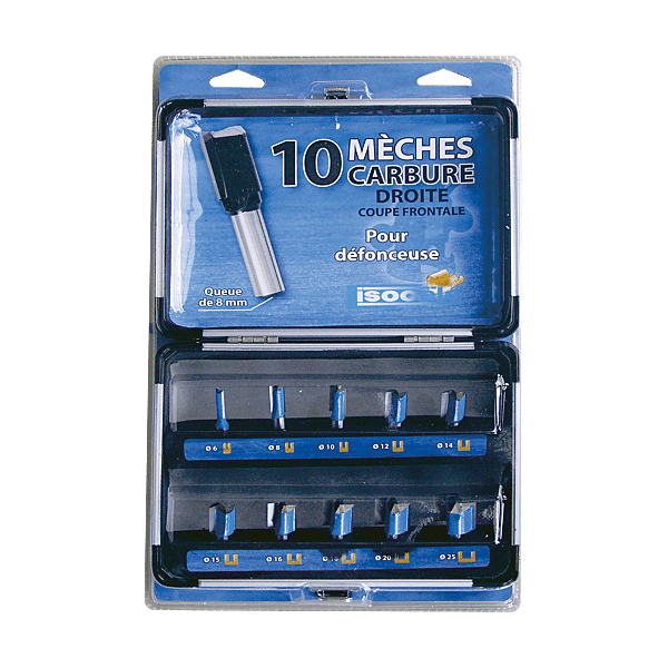 Coffret 10 fraises droite carbure à rainurer photo du produit visuel_1 2XL