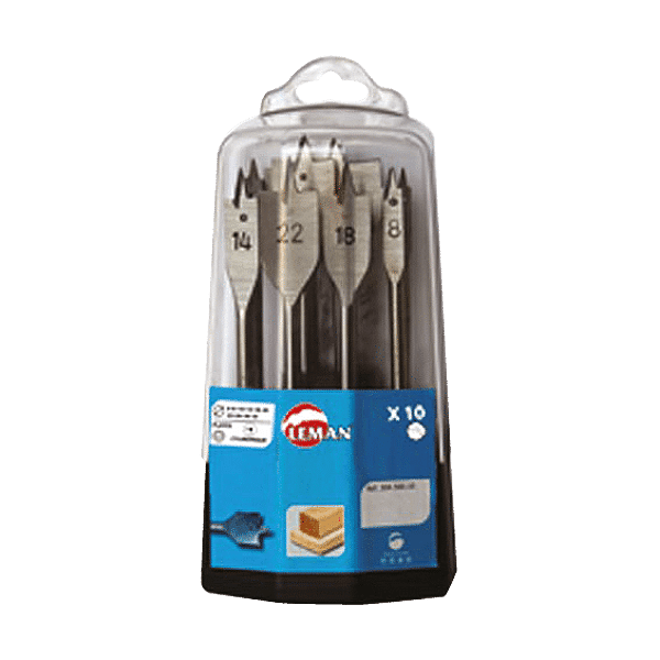 Coffret 10 mèches plates acier à bois photo du produit visuel_1 2XL