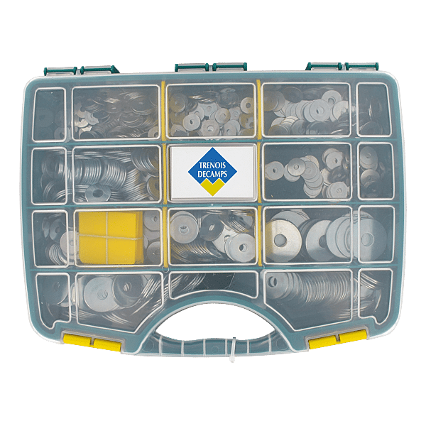 Coffret 1020 rondelles plates série LU acier zingué photo du produit visuel_1 2XL