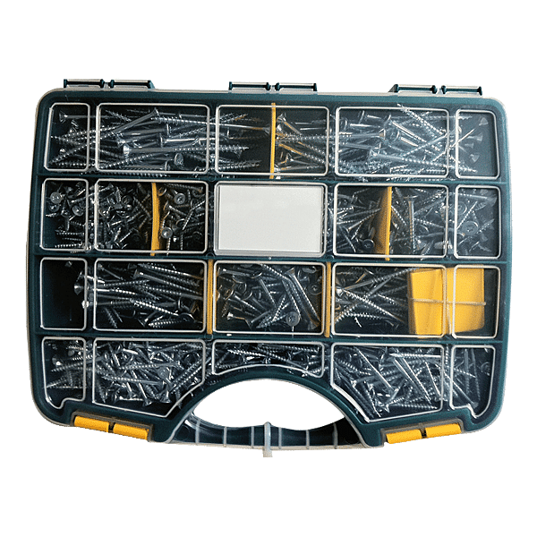 Coffret 1055 vis à bois tête fraisée Torx acier zingué blanc photo du produit visuel_1 2XL