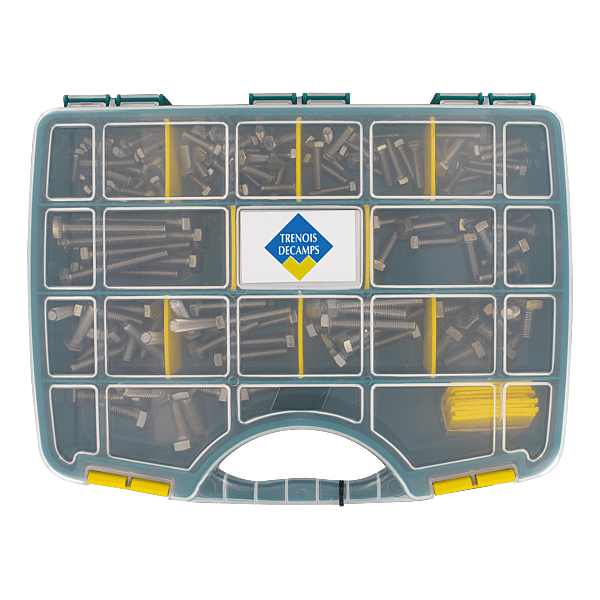 Coffret 170 vis métaux tête hexagonale inox A2 photo du produit visuel_1 2XL