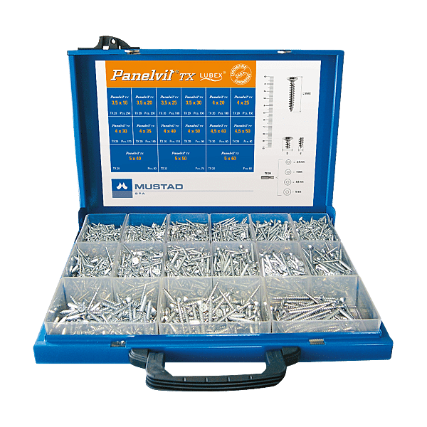 Coffret 1910 vis à bois tête fraisée Torx Panelvit acier galvanisé chromiting photo du produit visuel_1 2XL