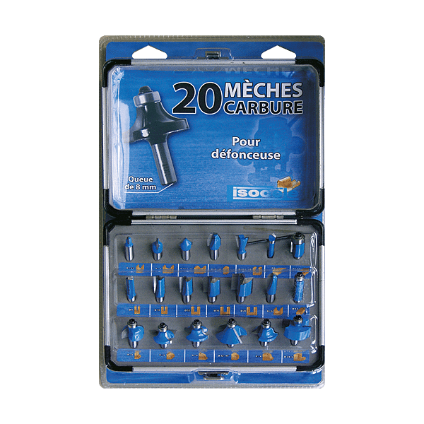 Coffret 20 fraises à bois carbure photo du produit visuel_1 2XL