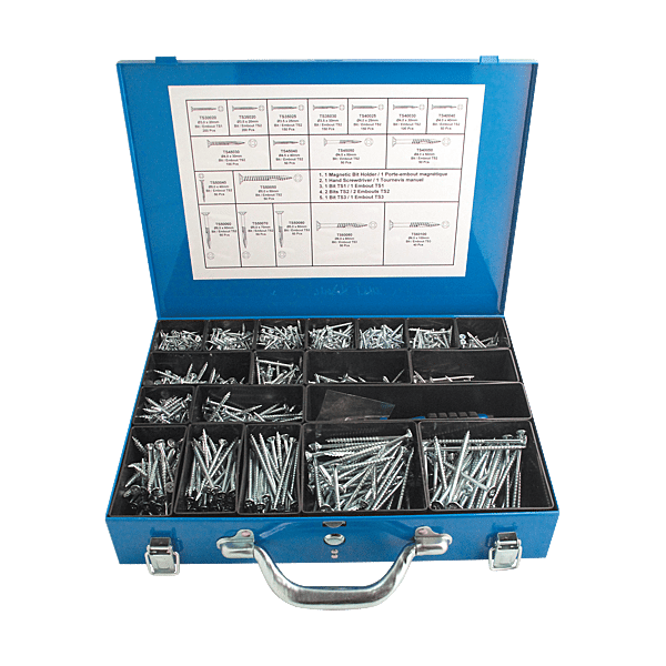 Coffret 2000 vis à bois tête fraisée Toospeed acier zingué blanc photo du produit visuel_1 2XL