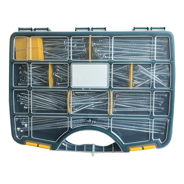 Coffret 270 vis à bois tête fraisée Torx acier zingué blanc photo du produit visuel_1 2XL