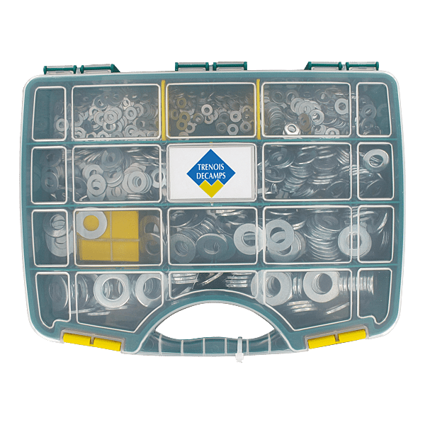 Coffret 855 rondelles plates acier zingué photo du produit visuel_1 2XL