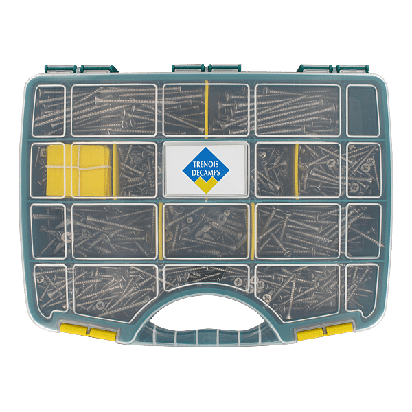 Coffret de 1055 vis tête fraisée Pozidriv inox A2 photo du produit visuel_1 2XL