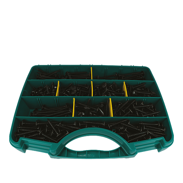 Coffret de 450 vis de penture tête ronde large Torx acier zingué noir photo du produit visuel_1 2XL