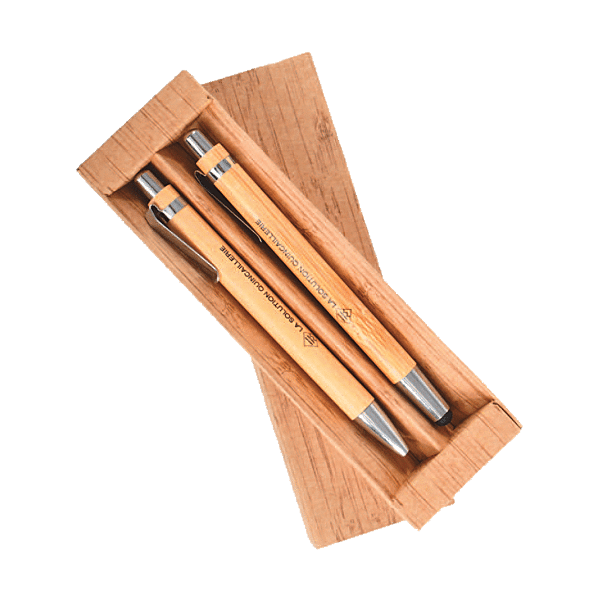 Coffret stylo et crayon bambou photo du produit visuel_1 2XL