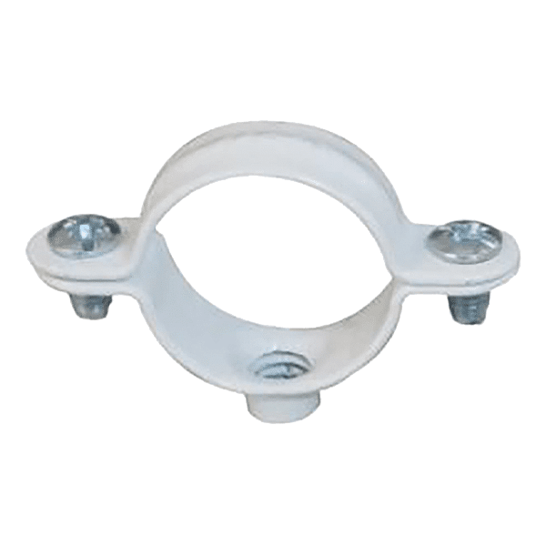 Collier simple blanc pour fixation de tuyauteries photo du produit visuel_1 2XL