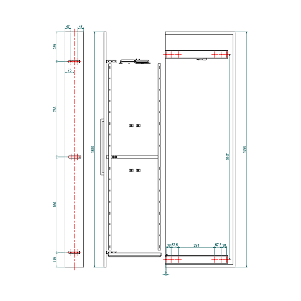 Colonne coulissante extractible Brum photo du produit visuel_1 2XL
