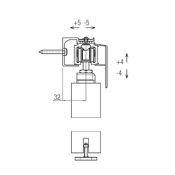 Contre rail mural "F" 0500 photo du produit visuel_1 2XL