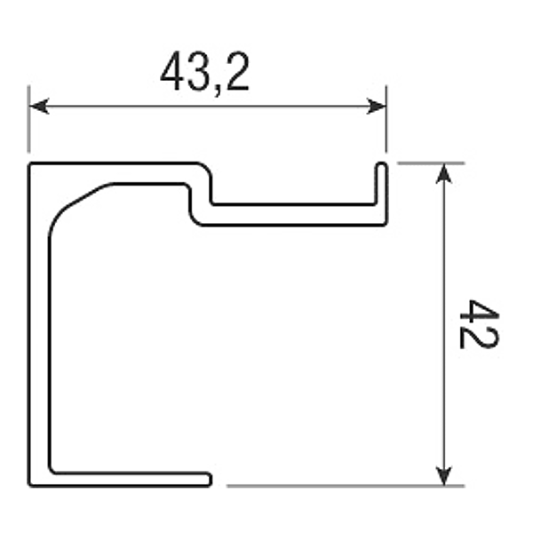 Contre rail mural "F" 0500 photo du produit visuel_1 2XL