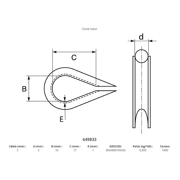 Cosse cœur photo du produit visuel_1 2XL