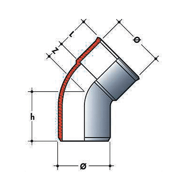 Coude simple PVC mâle - femelle Nicoll photo du produit visuel_1 2XL