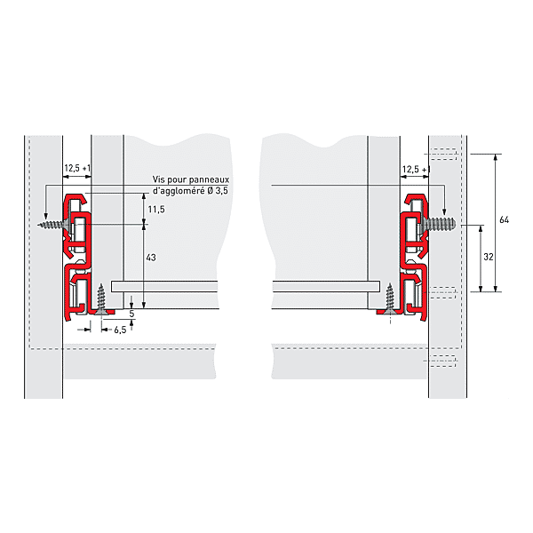 Coulisse à galet FR6142 photo du produit visuel_1 2XL