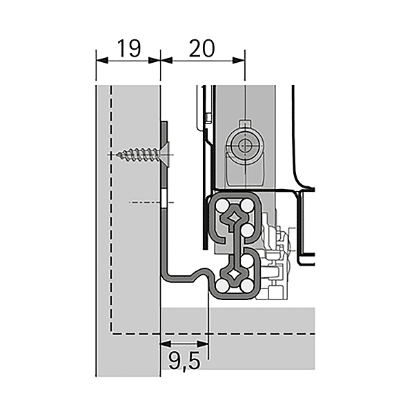 Coulisse Quadro V6+ Push To Open photo du produit visuel_1 2XL