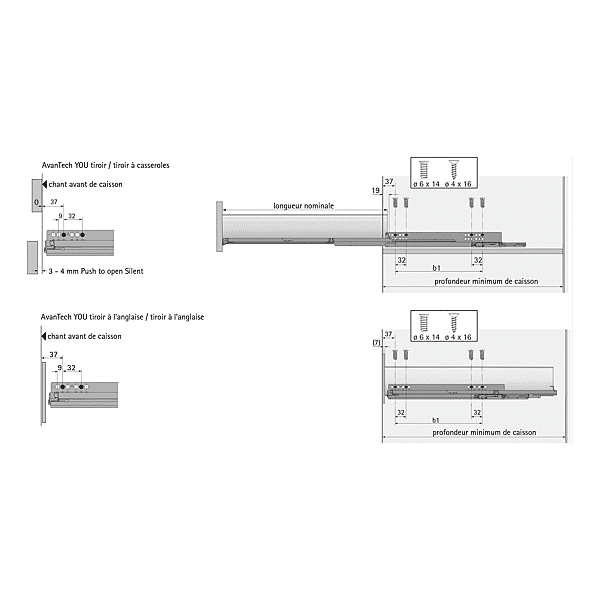 Coulisse Quadro You avec silent system pour AvanTech You photo du produit visuel_1 2XL