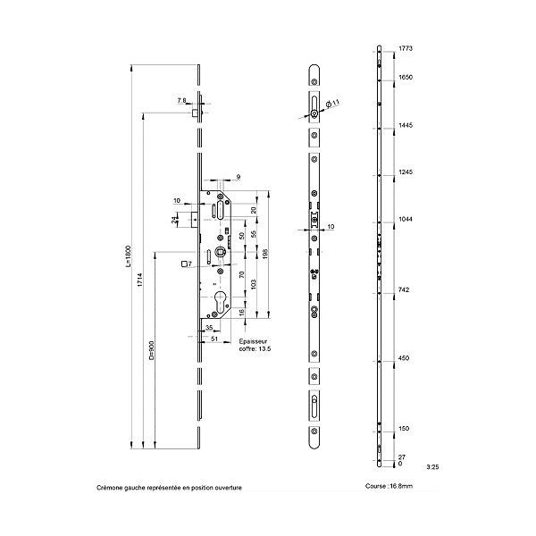 Crémone à barillet R2 pour porte-fenêtre photo du produit visuel_1 2XL