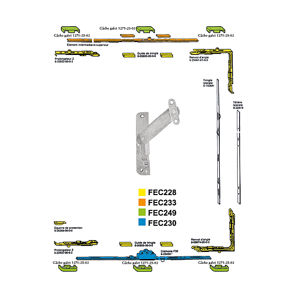 Crémone à encastrer F30 photo du produit visuel_1 2XL