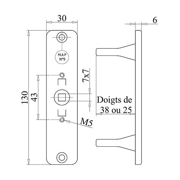 Crémone en applique à  doigts 9D photo du produit visuel_1 2XL