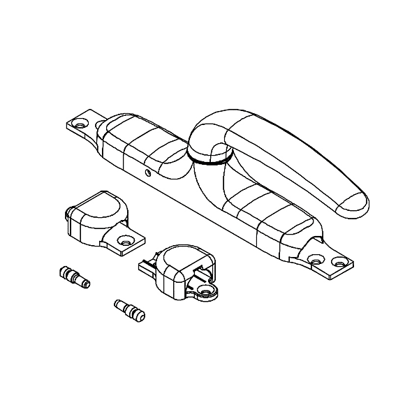 Crémone en applique à poignée aluminium Provence photo du produit visuel_1 2XL