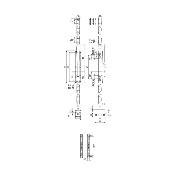 Crémone pompier 07.155 photo du produit visuel_1 2XL