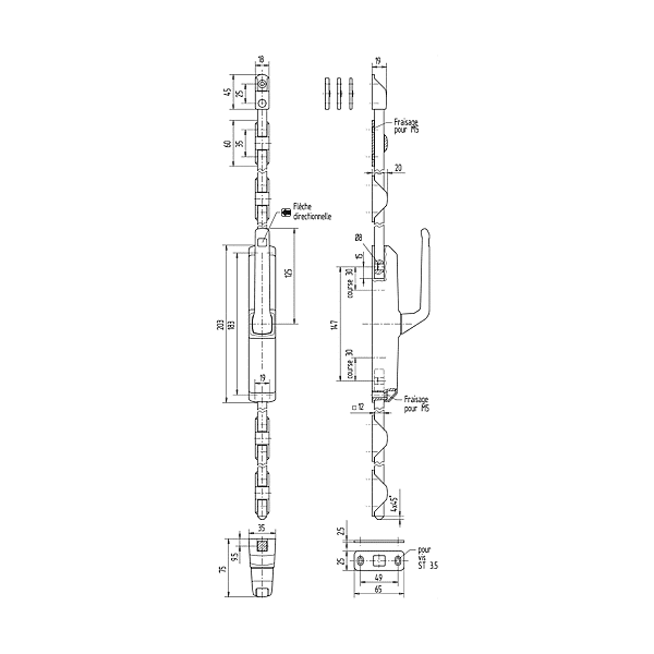 Crémone pompier 07 réf 154 photo du produit visuel_1 2XL
