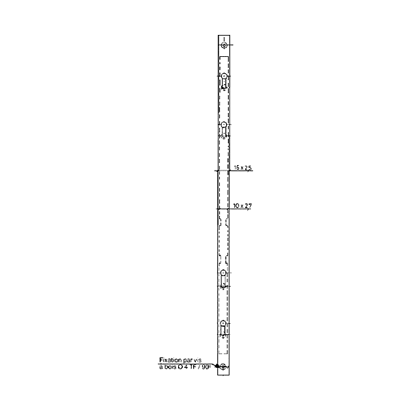 Crémone-verrou à encastrer JET F15 photo du produit visuel_1 2XL