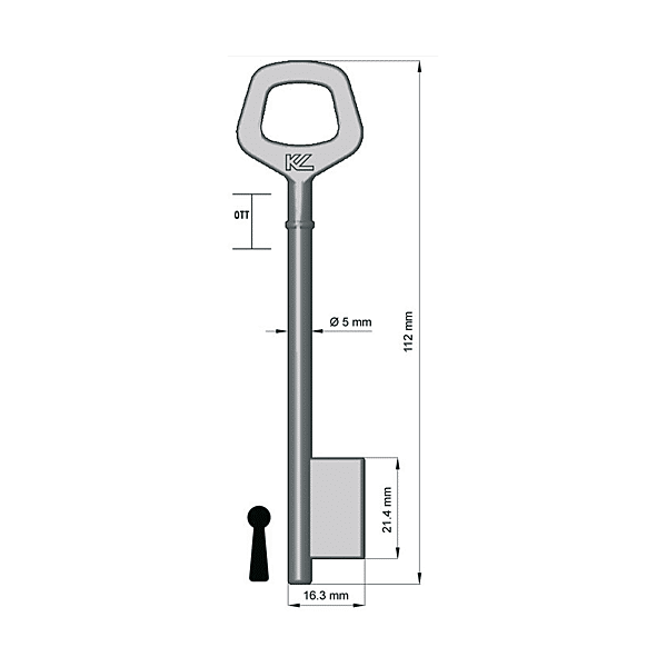 Ébauche de clé à gorges photo du produit visuel_1 2XL