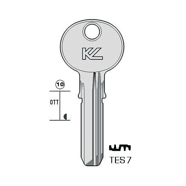Ébauche de clé Tesa photo du produit visuel_1 2XL