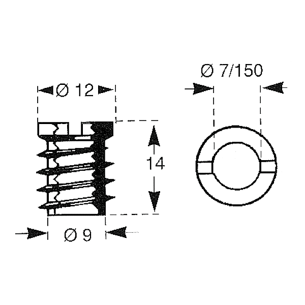 Écrou à collerette laiton photo du produit visuel_1 2XL
