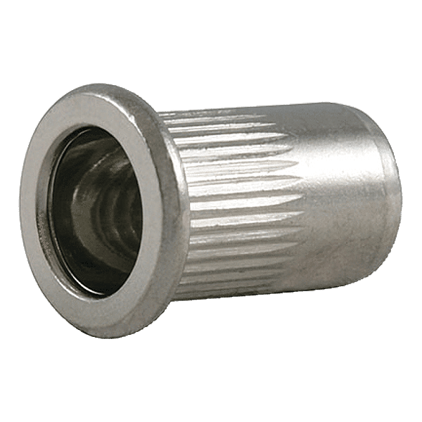 Écrou à sertir cranté tête plate inox A2 photo du produit visuel_1 2XL