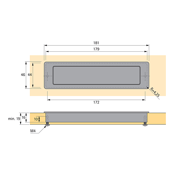 Elément décoratif rectangle Touch In photo du produit visuel_1 2XL