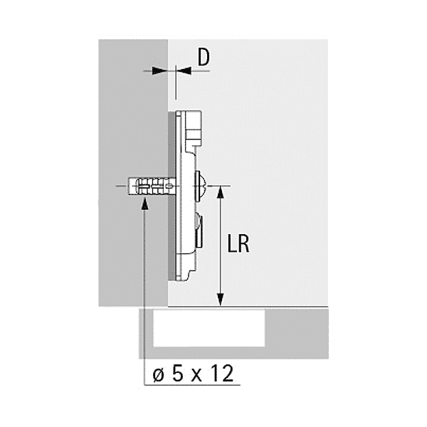 Embase de charnière cruciforme avec manchons à expansion à vis photo du produit visuel_1 2XL