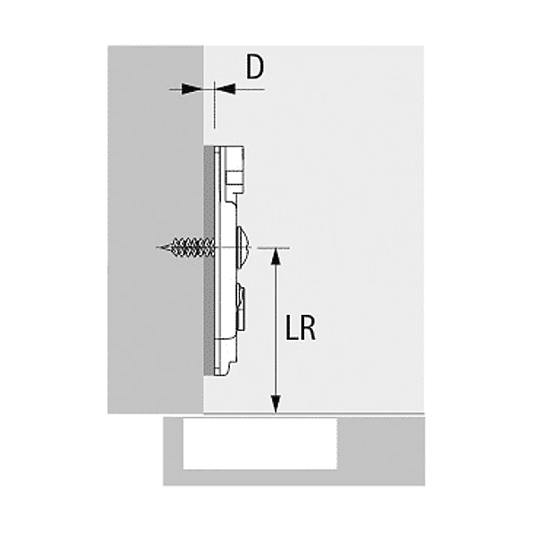 Embase de charnière cruciforme avec vis bois pour panneaux photo du produit visuel_1 2XL