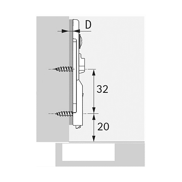 Embase de charnière linéaire photo du produit visuel_1 2XL