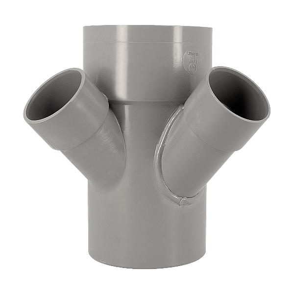 Embranchement double équerre PVC mâle - femelle photo du produit visuel_1 2XL