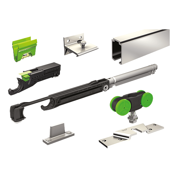 Ensemble rail de 2 m pour porte de 40 kg maxi photo du produit visuel_1 2XL