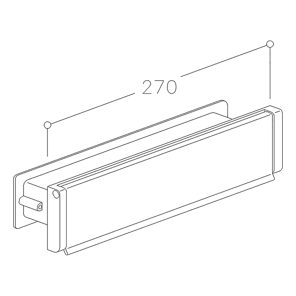 Entrée de lettres aluminium anodisé 0100 photo du produit visuel_1 2XL