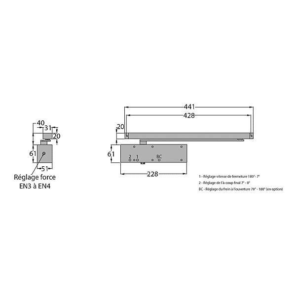 Ferme-porte GR3400 photo du produit visuel_1 2XL