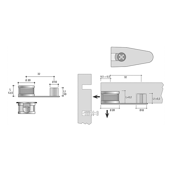 Ferrure d'assemblage photo du produit visuel_1 2XL