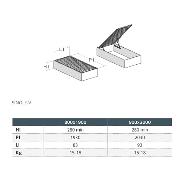 Ferrure de lit relevable Luna photo du produit visuel_1 2XL
