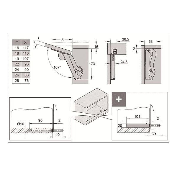 Ferrure FreeSpace Push to Open photo du produit visuel_1 2XL