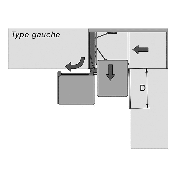 Ferrure pour rangement d'angle Magic Corner Comfort photo du produit visuel_1 2XL