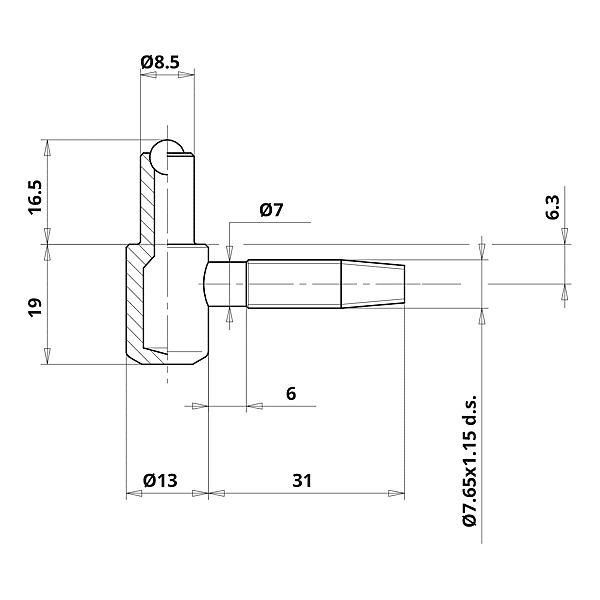 Fiche à  broche Ø 13 mm 030 photo du produit visuel_1 2XL