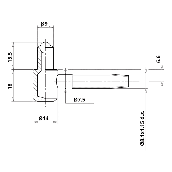 Fiche à  broche Ø 14 mm 030 photo du produit visuel_1 2XL