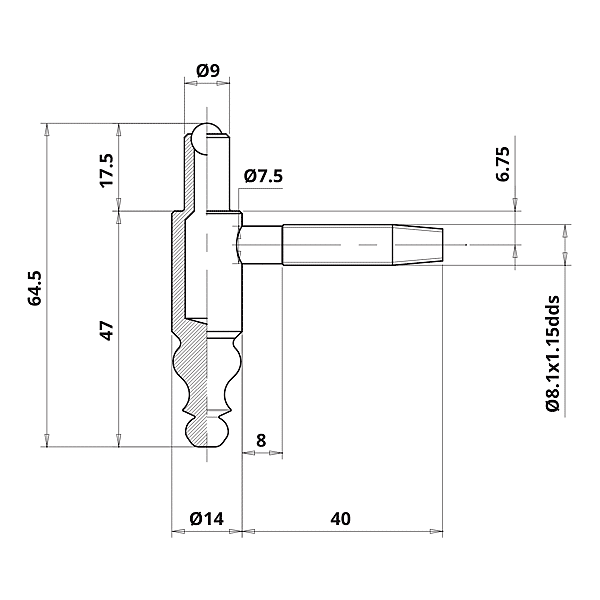 Fiche à broche rustique Ø 14 mm photo du produit visuel_1 2XL